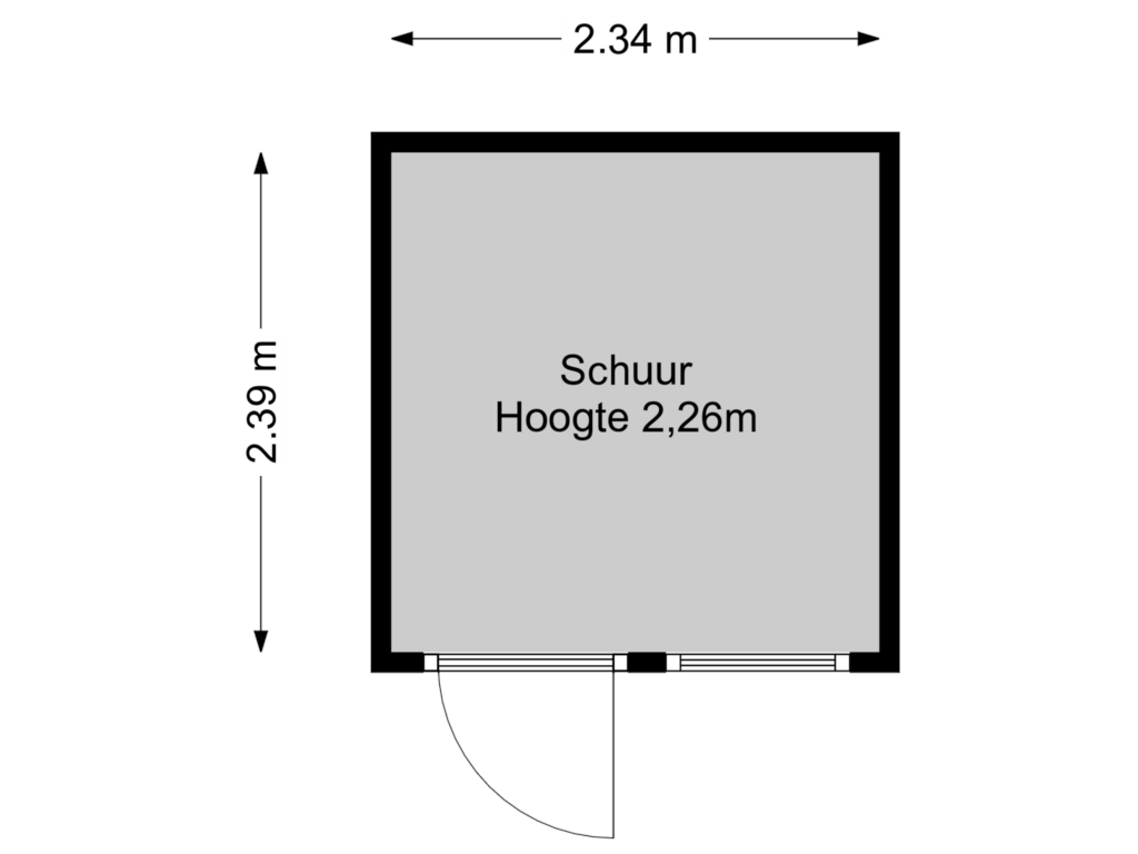 View floorplan of Schuur of Rading 2-A09