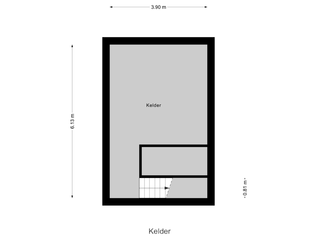 Bekijk plattegrond van Kelder van Rijksweg Noord 69