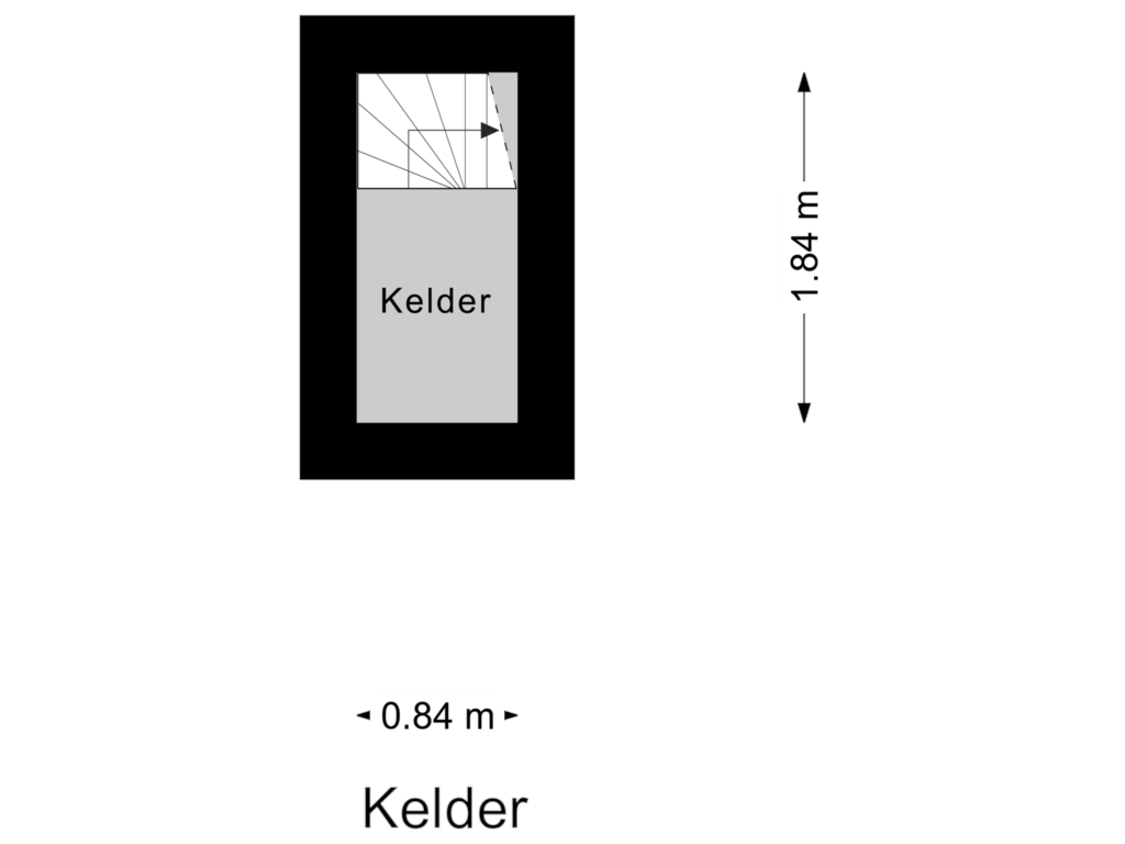 Bekijk plattegrond van Kelder van Slotstraat 45