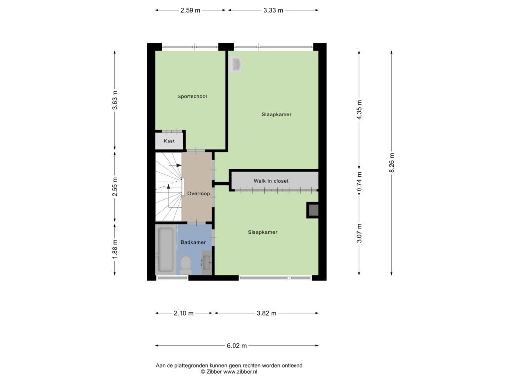 View floorplan of Eerste verdieping of Dahlialaan 74