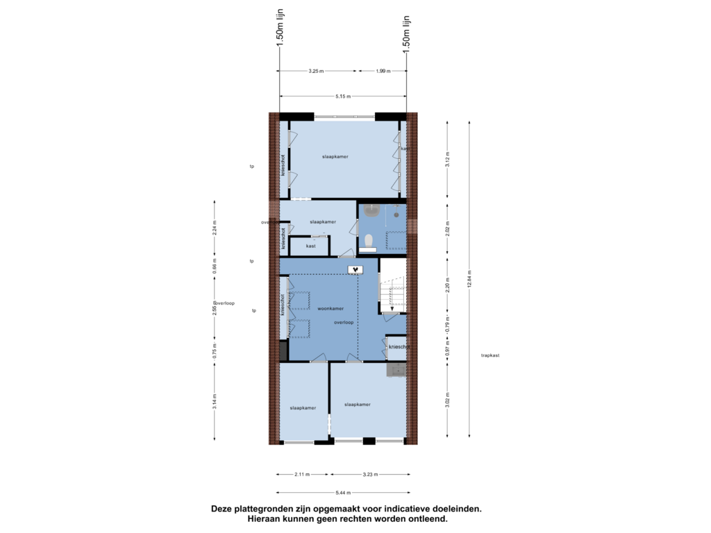 Bekijk plattegrond van Eerste Verdieping van Noordsingel 60