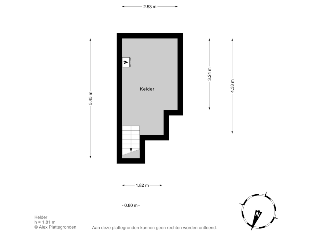 Bekijk plattegrond van Kelder van Nassau Dillenburgstraat 15