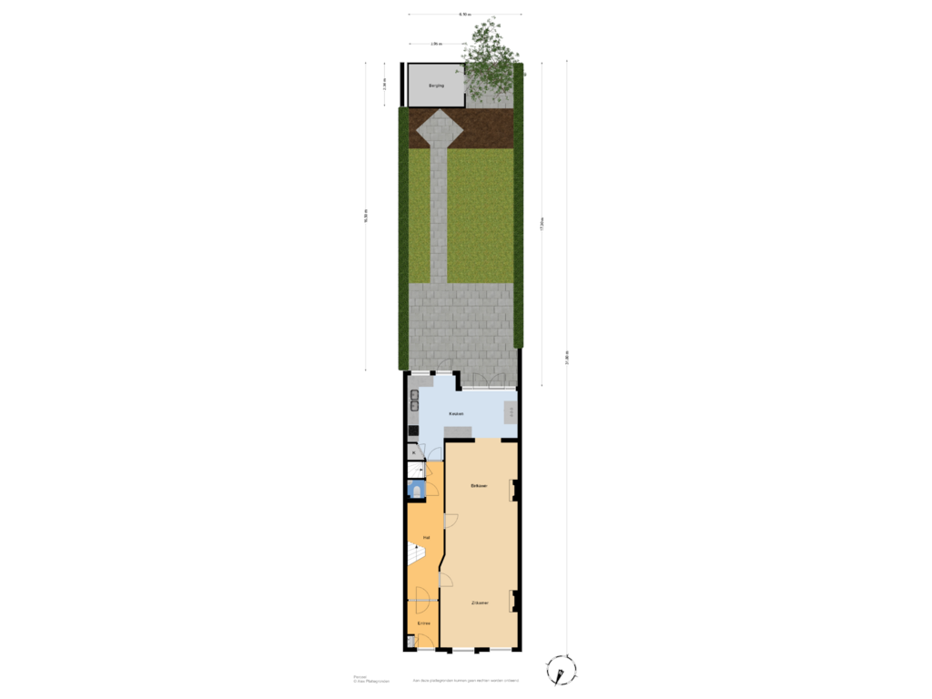 Bekijk plattegrond van Perceel van Nassau Dillenburgstraat 15