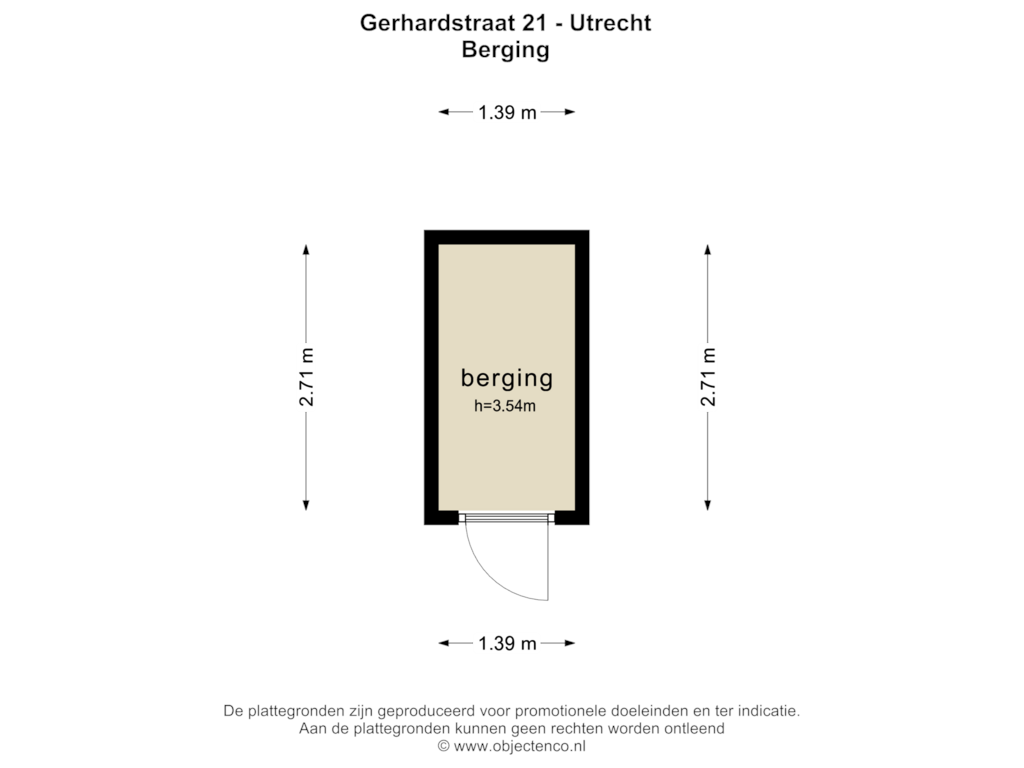 Bekijk plattegrond van BERGING van Gerhardstraat 21