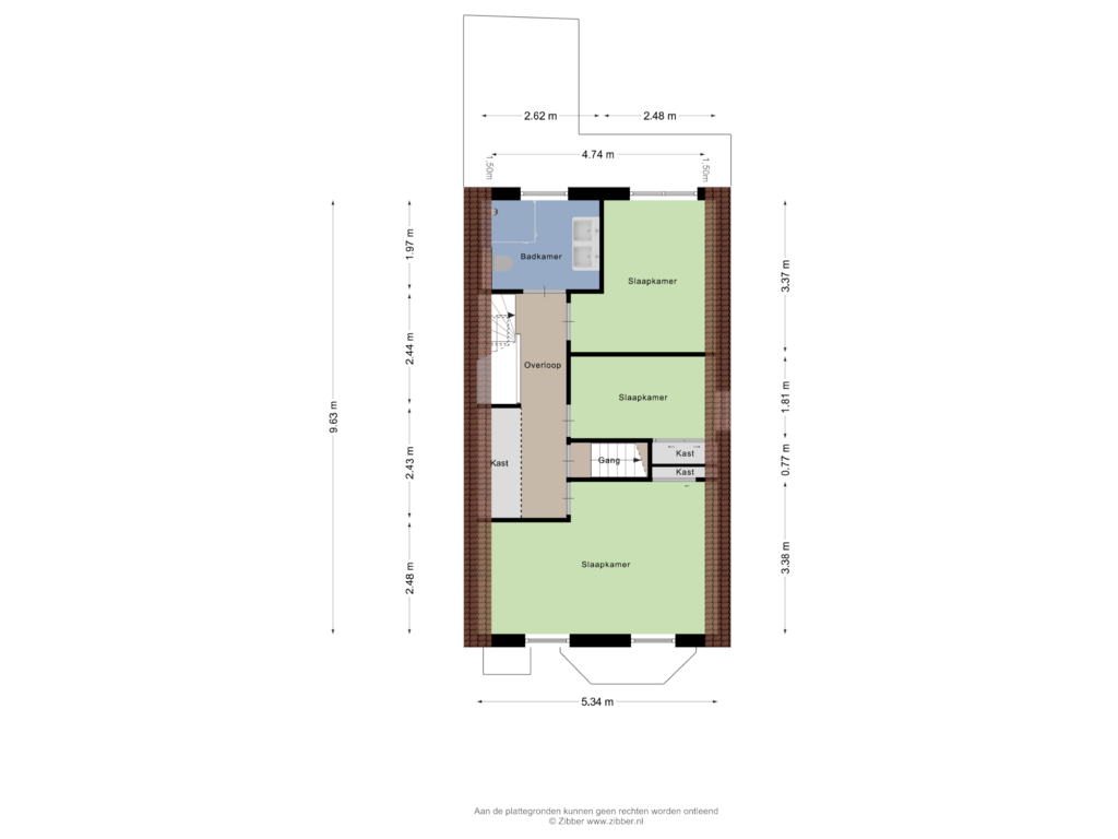 View floorplan of Eerste Verdieping of Romerkerkweg 105