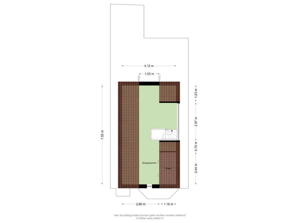 View floorplan of Tweede Verdieping of Romerkerkweg 105