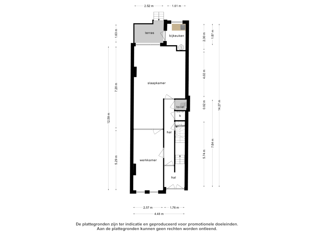 View floorplan of Begane grond of Schoonoordstraat 22