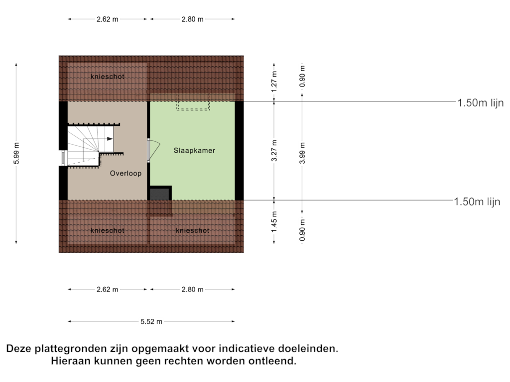 Bekijk plattegrond van Tweede Verdieping van Vechtstraat 11