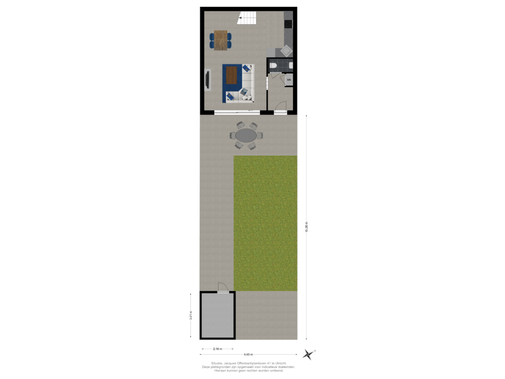 View floorplan of Situatie of Jacques Offenbachplantsoen 41