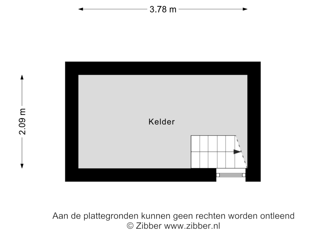 View floorplan of Kelder of Langeweg 40