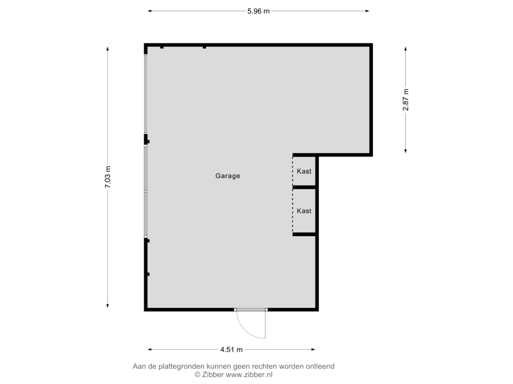 View floorplan of Garage of Langeweg 40