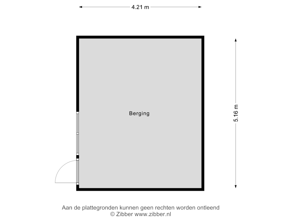 View floorplan of Berging of Langeweg 40