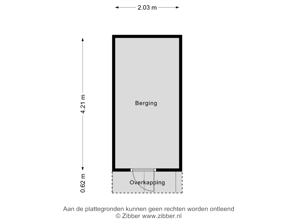 View floorplan of Berging of Langeweg 40