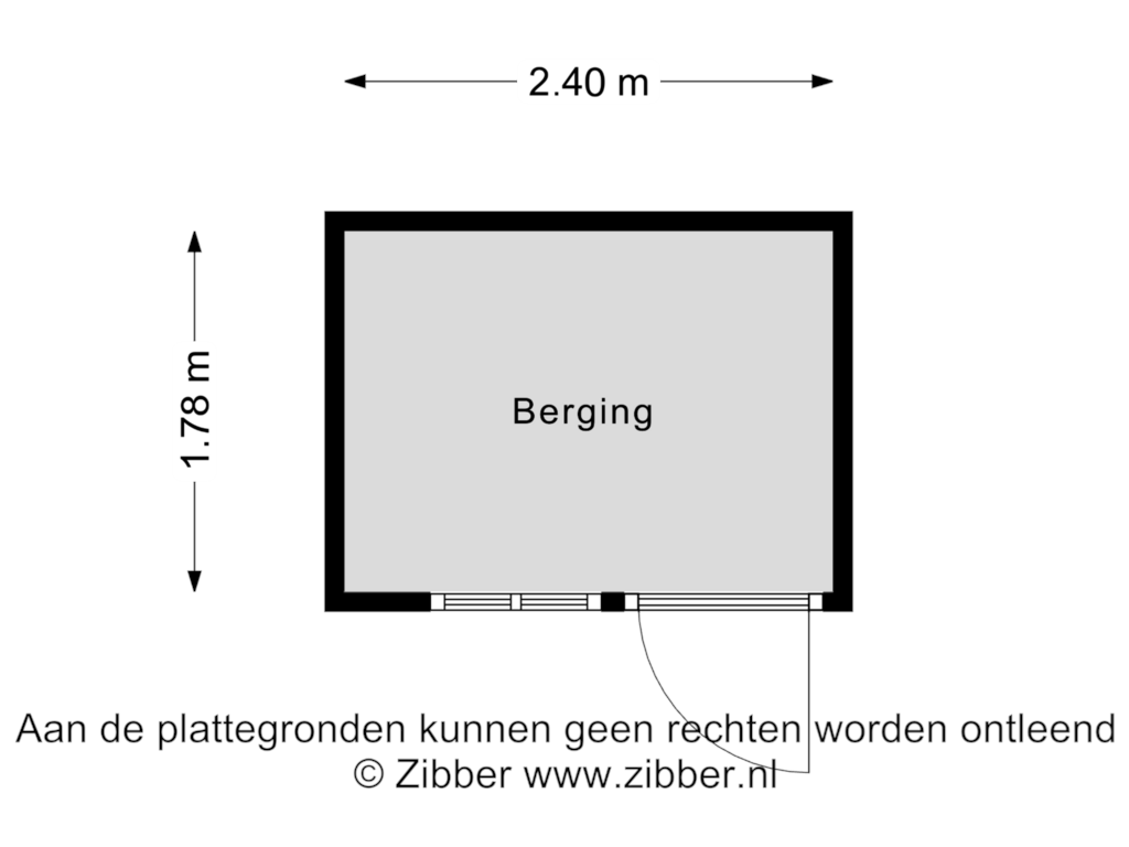 View floorplan of Berging of Langeweg 40