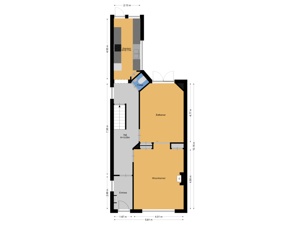 Bekijk plattegrond van Begane grond van Van Lenneplaan 10