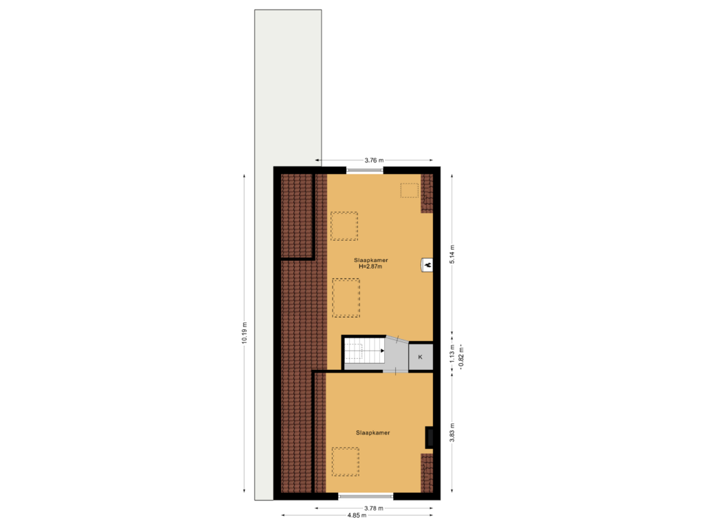 Bekijk plattegrond van Zolder van Van Lenneplaan 10