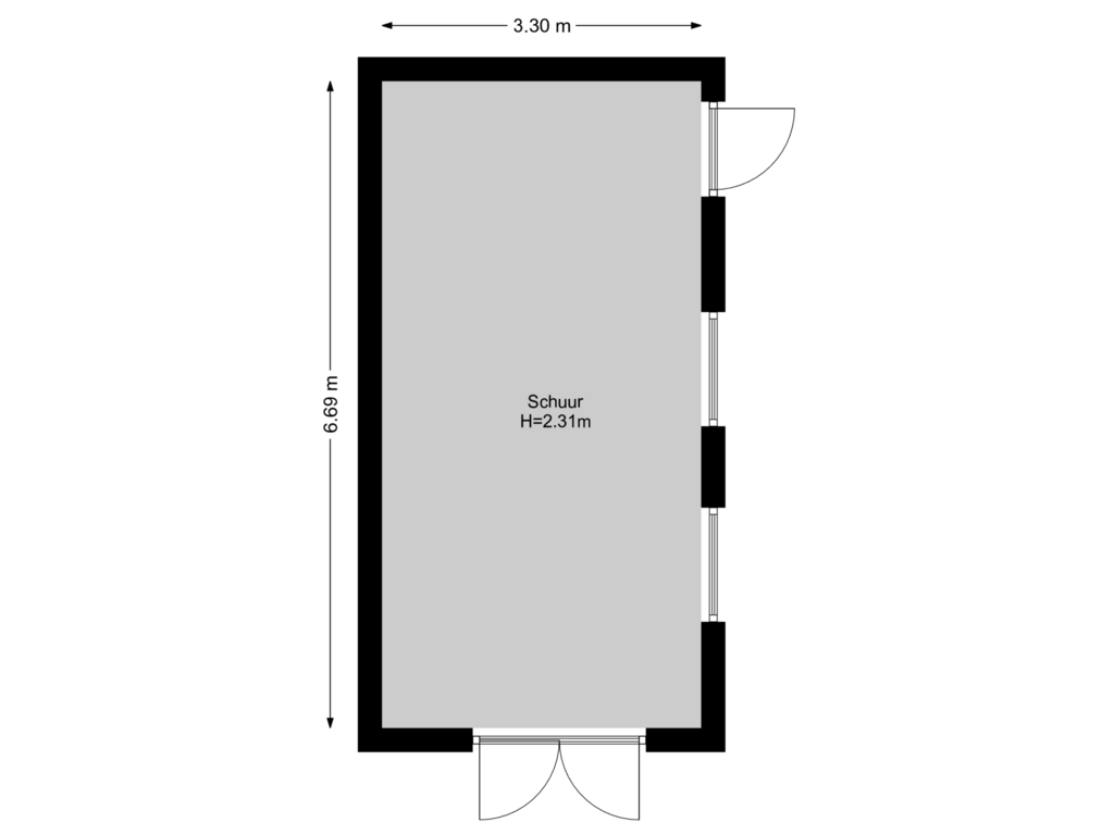 Bekijk plattegrond van Schuur van Van Lenneplaan 10