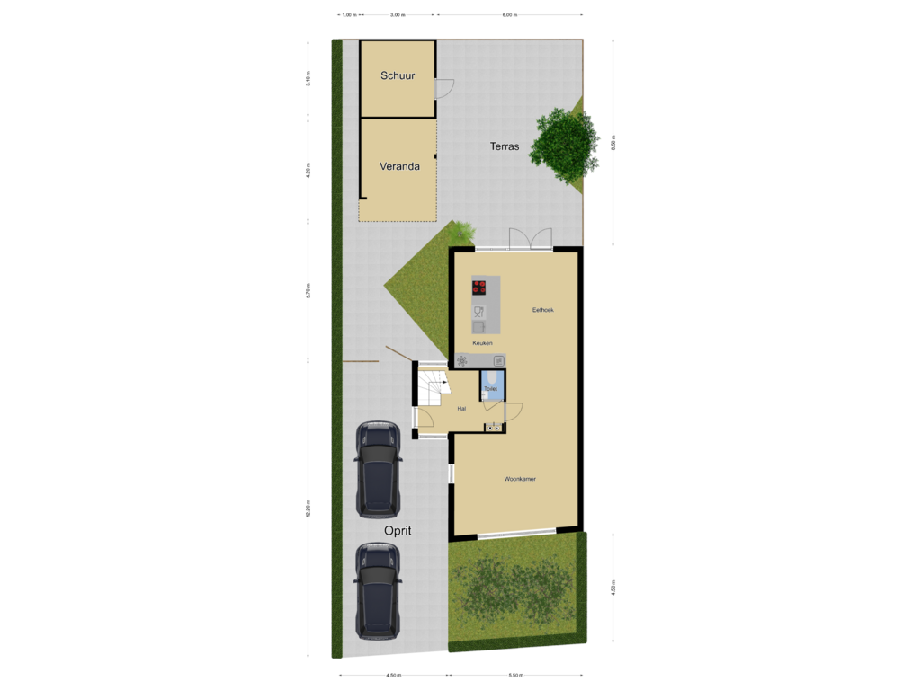 Bekijk plattegrond van Perceel overzicht van 't Boogstuk 19