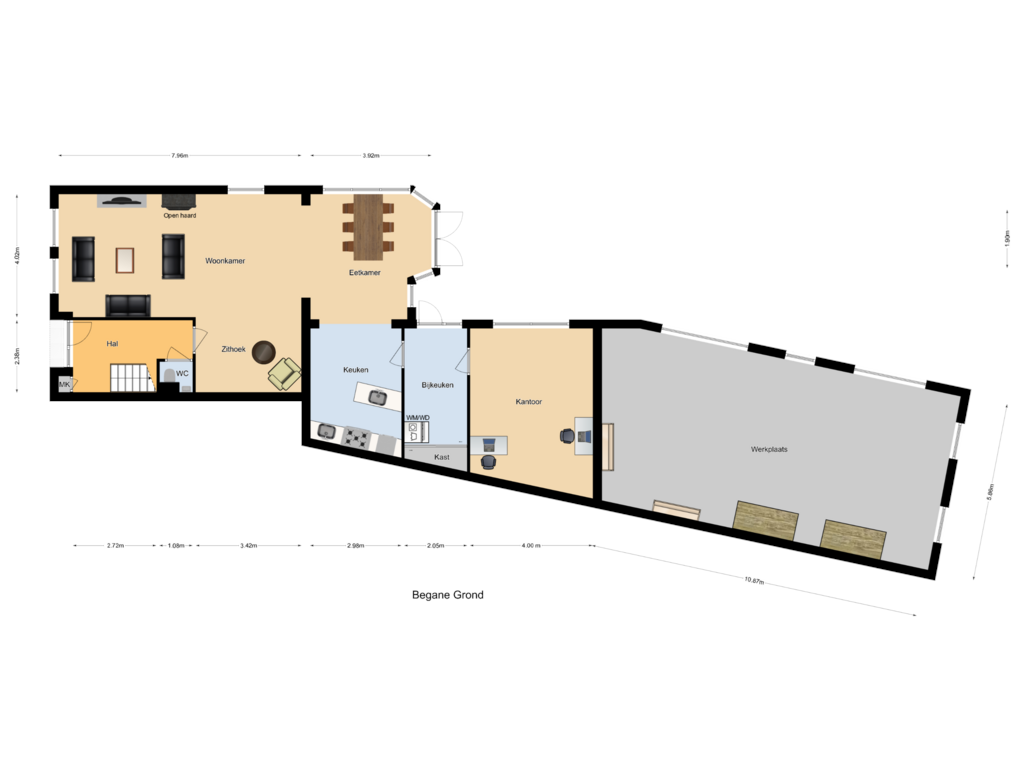 Bekijk plattegrond van Begane Grond van Wernhoutseweg 77