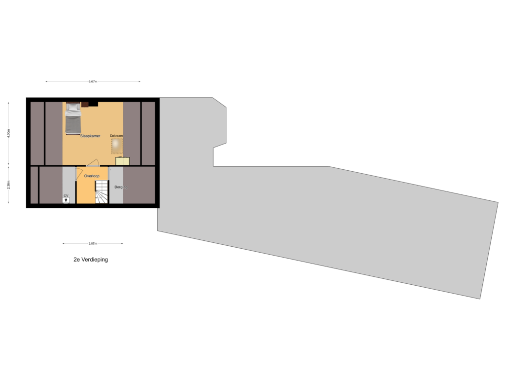 Bekijk plattegrond van 2e Verdieping van Wernhoutseweg 77