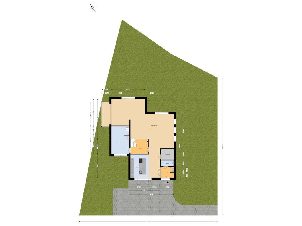 View floorplan of Begane grond tuin of Smitshoek 7