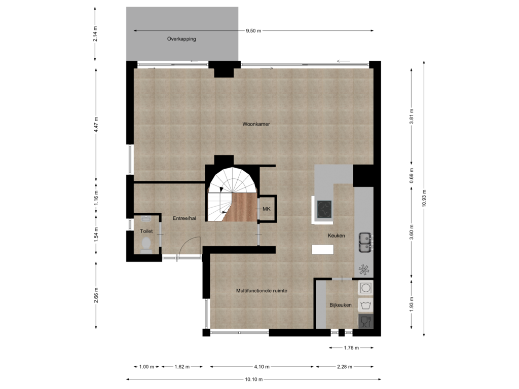 Bekijk plattegrond van BG van Plataanhoven 30