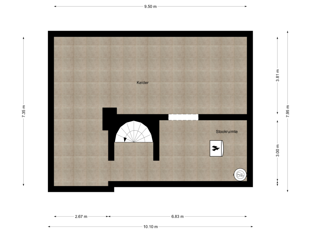 Bekijk plattegrond van Kelder van Plataanhoven 30