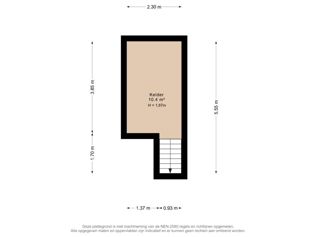 Bekijk plattegrond van Kelder van Verhagen Metmanstraat 9