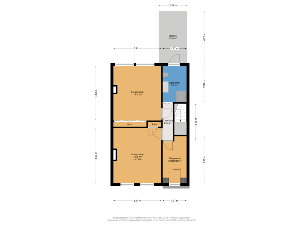 Bekijk plattegrond van 2e verdieping van Verhagen Metmanstraat 9