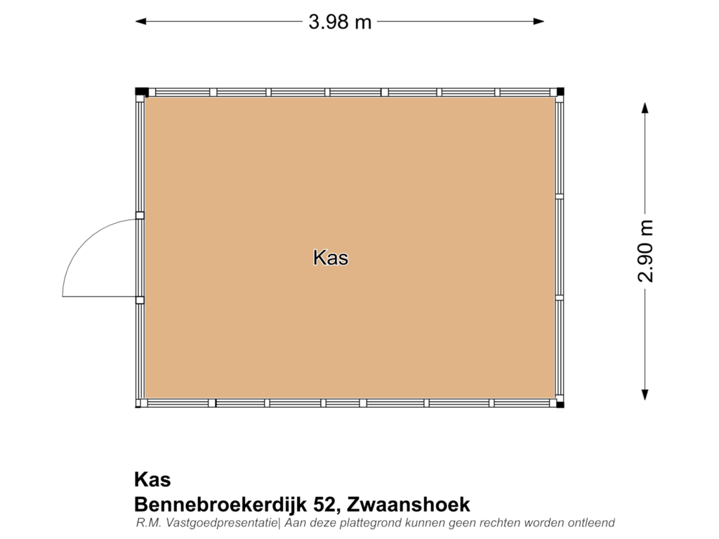 Bekijk plattegrond van Kas van Bennebroekerdijk 52