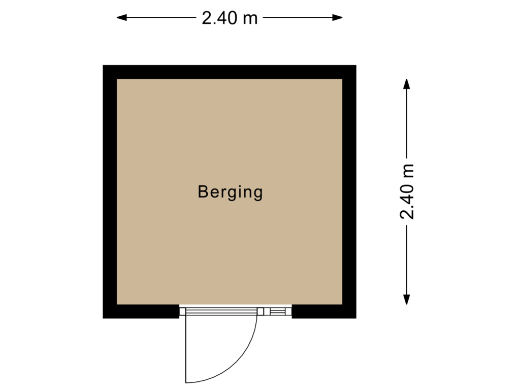 Bekijk plattegrond van Berging van Vijverlaan 1-G35