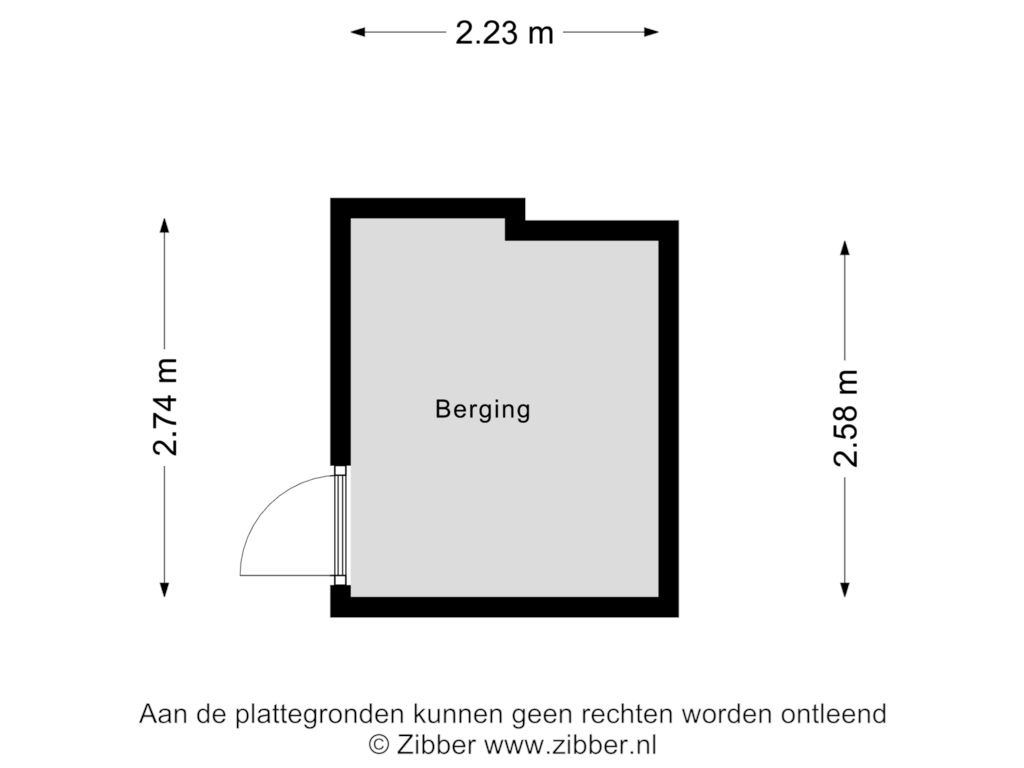 Bekijk plattegrond van Berging van Nijverheidssingel 273