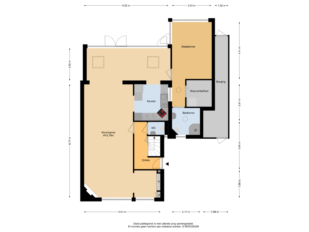 Bekijk plattegrond van Begane Grond van Lieven de Keylaan 17