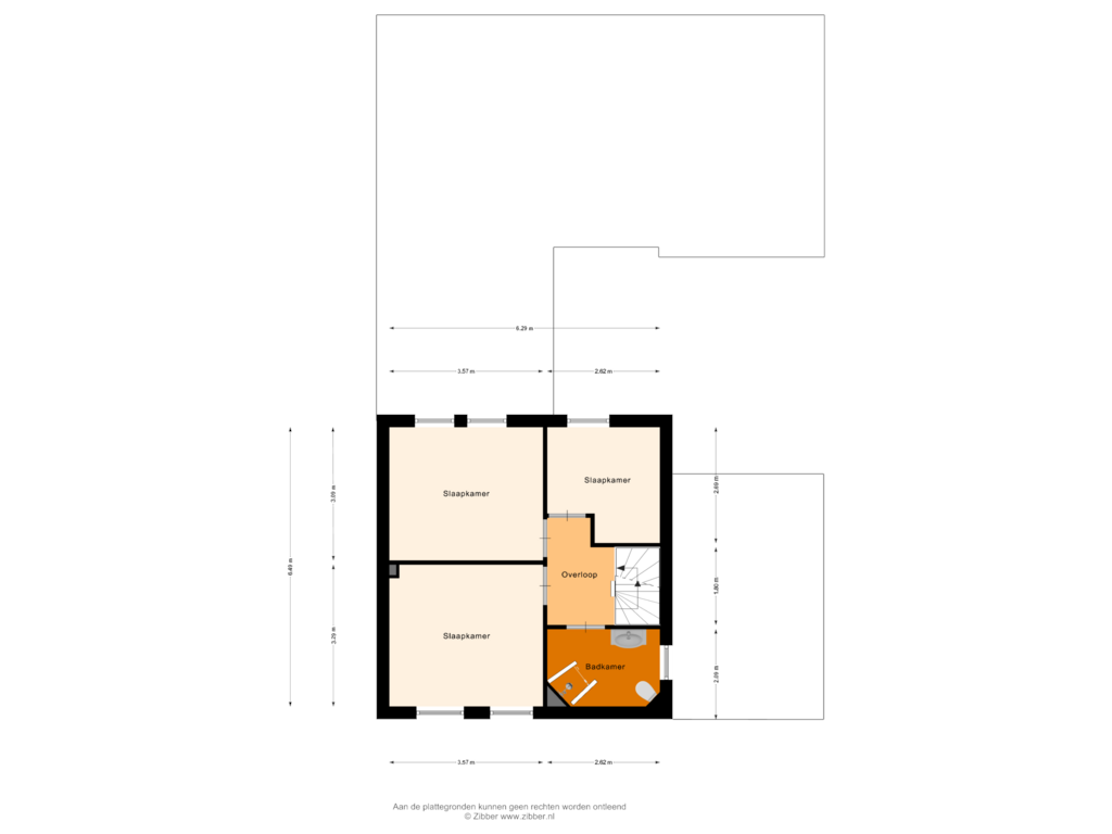 View floorplan of Eerste Verdieping of Pastoor Pielsstraat 3