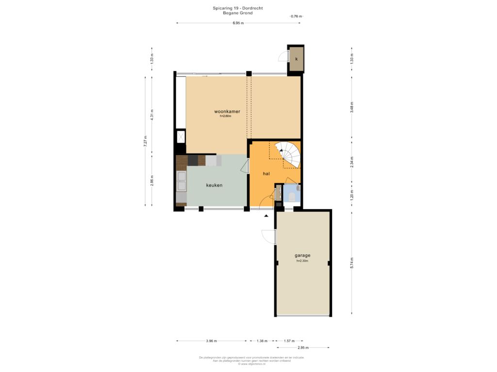 Bekijk plattegrond van BEGANE GROND van Spicaring 19