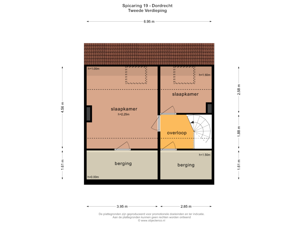 Bekijk plattegrond van TWEEDE VERDIEPING van Spicaring 19