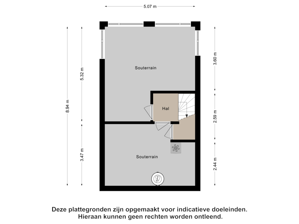 Bekijk plattegrond van Souterrain van Laauwikstraat 59-C