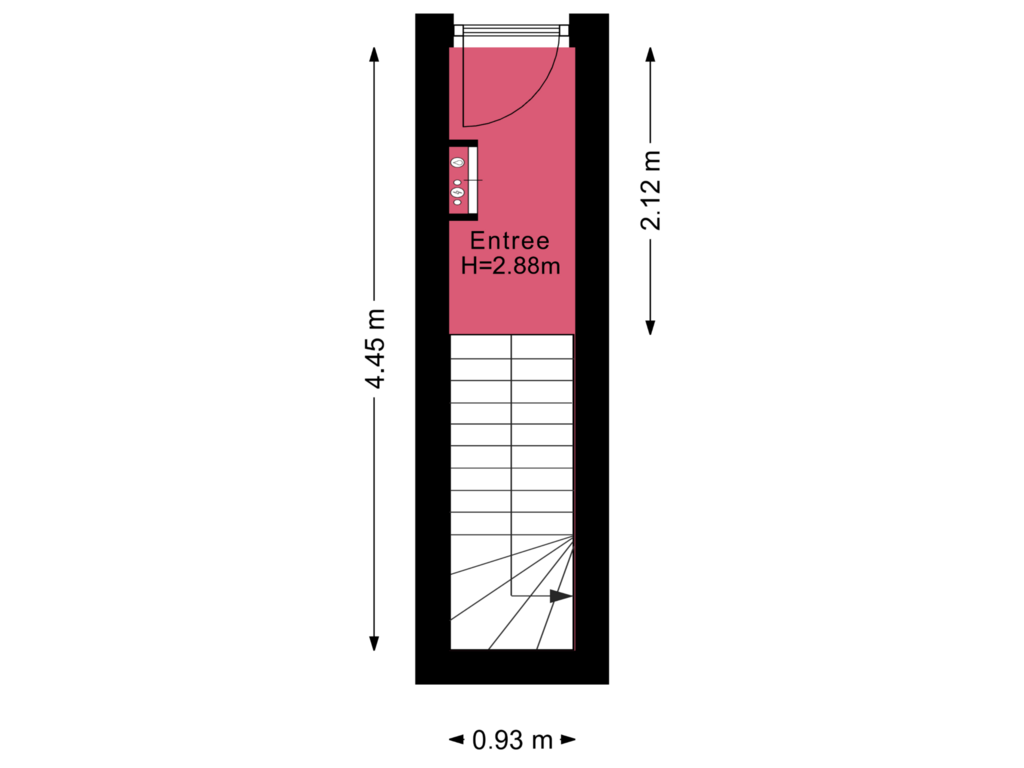 View floorplan of Entree of Floris Heermalestraat 15-BS