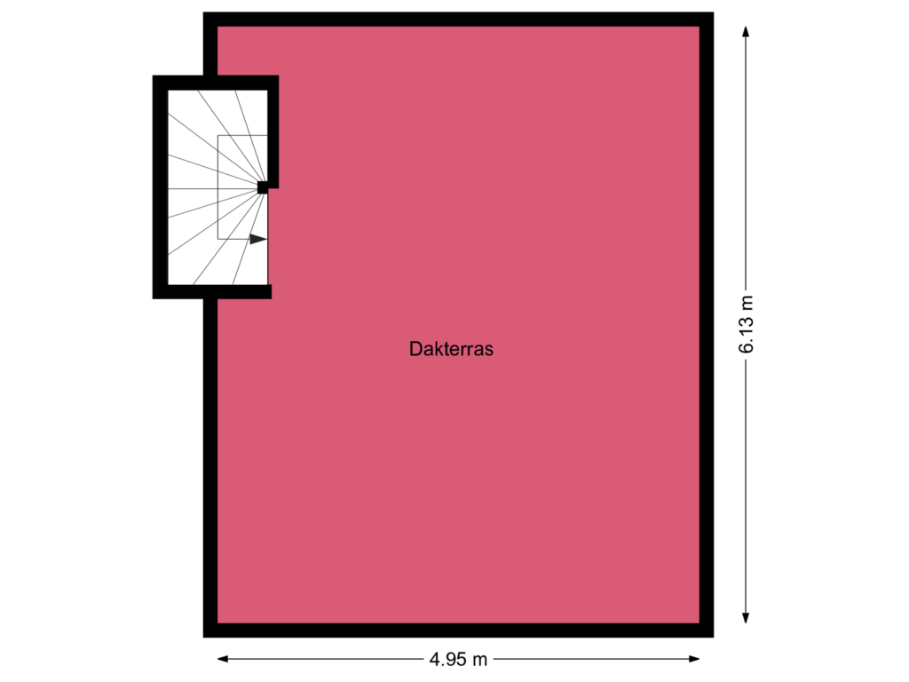 View floorplan of Dakterras of Floris Heermalestraat 15-BS