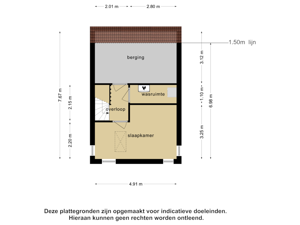 Bekijk plattegrond van 2e verdieping van Assumburg 36