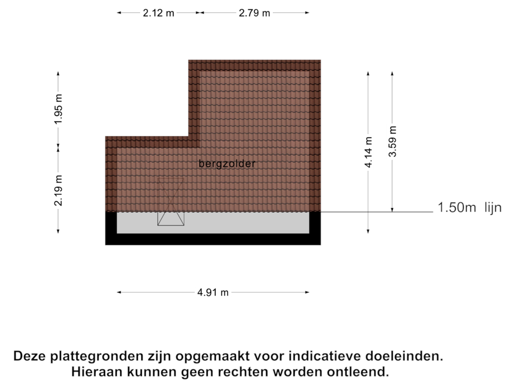 Bekijk plattegrond van Zolder van Assumburg 36