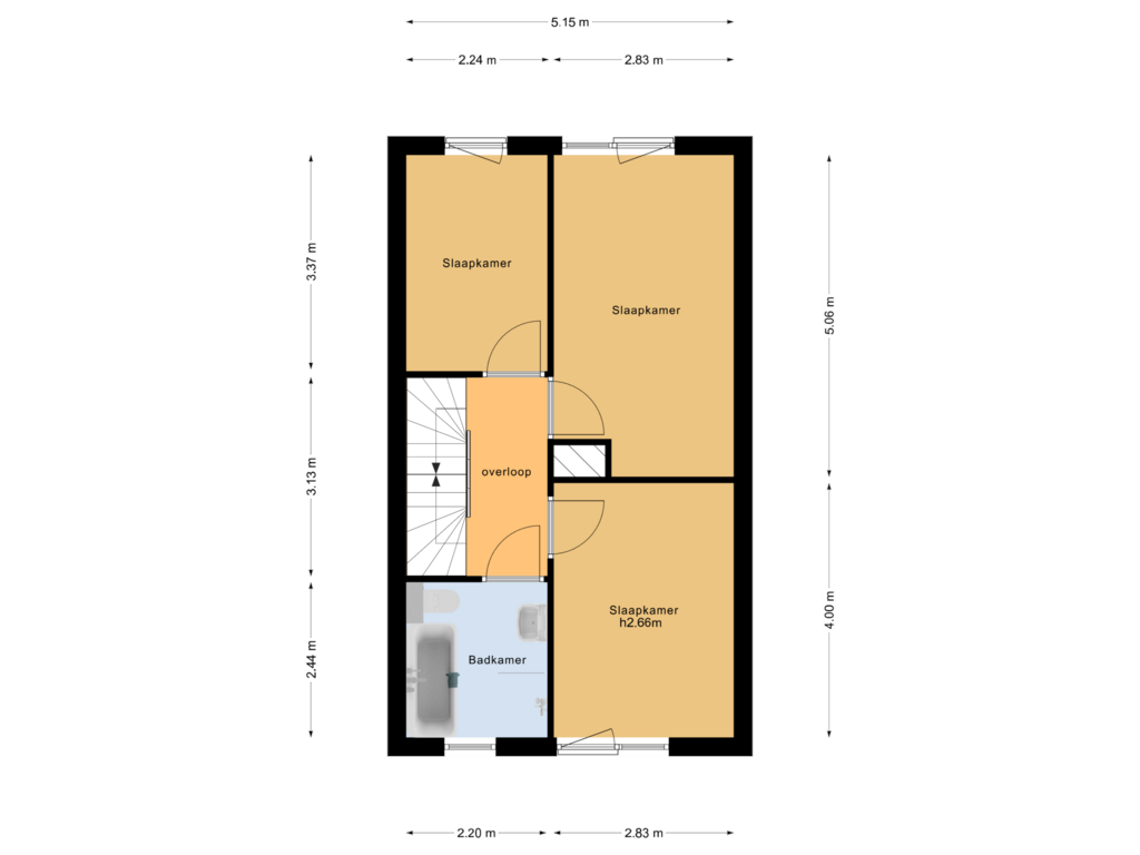 Bekijk plattegrond van Eerste verdieping van Groot Vijverdal 20