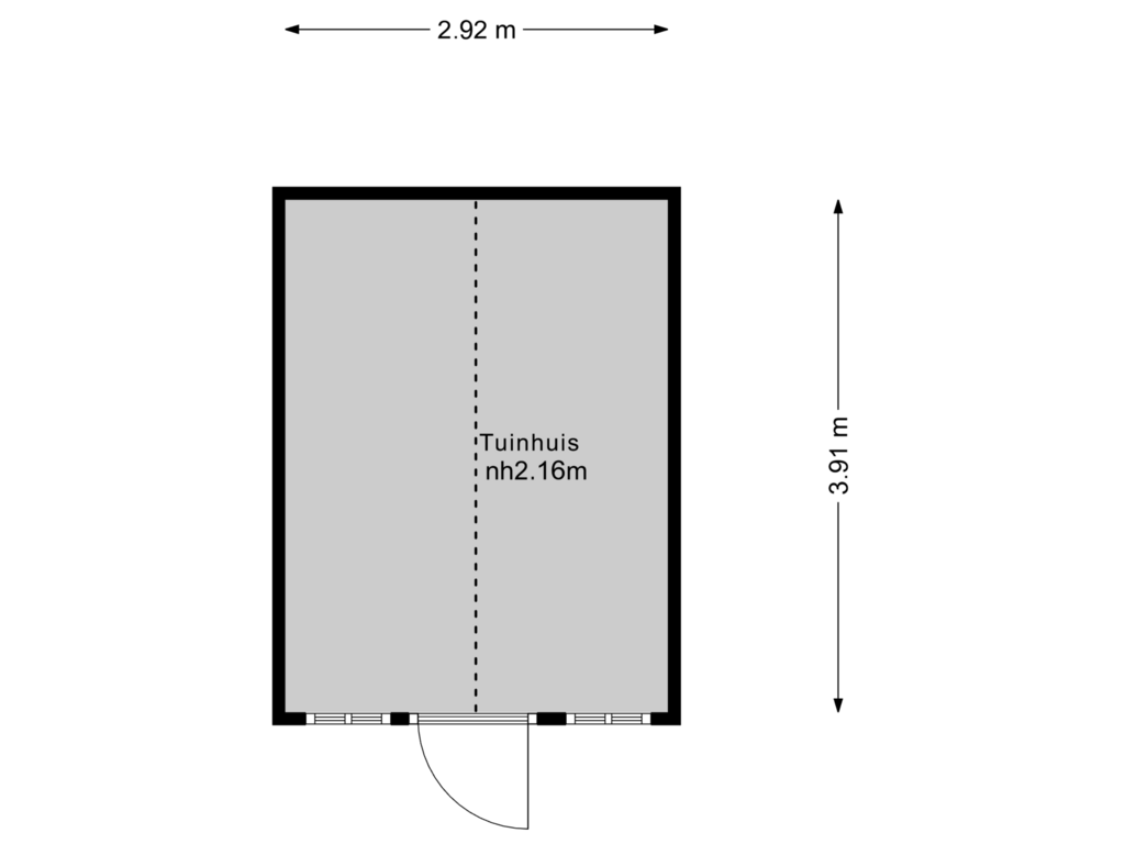 View floorplan of Tuinhuis of Kerkstraat 50