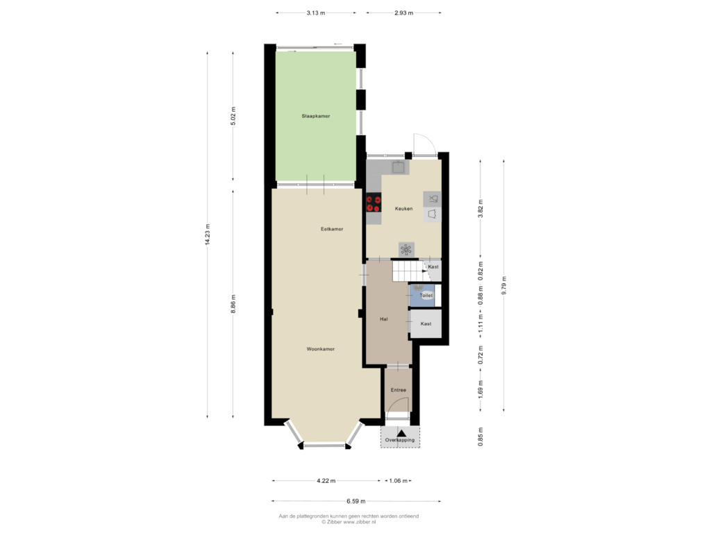 Bekijk plattegrond van Appartement van S.S. Rosensteinlaan 3