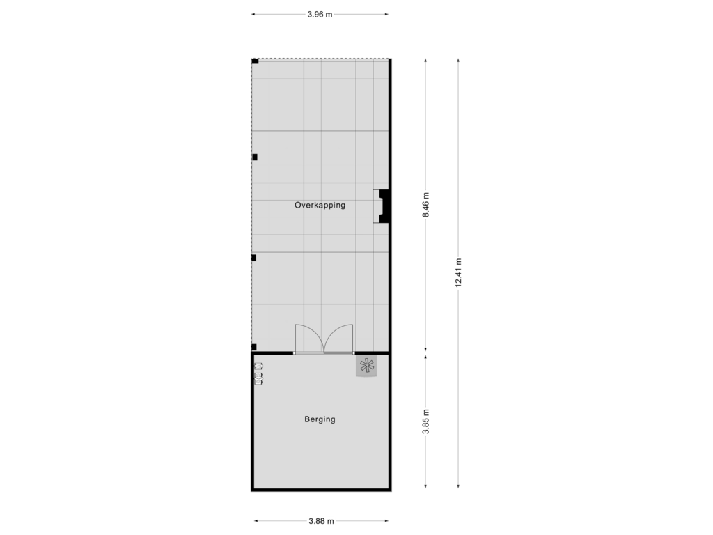 Bekijk plattegrond van Berging van Hoefsteeg 2