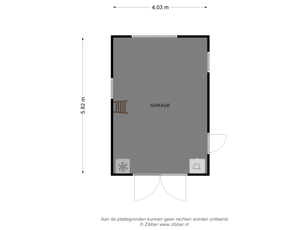 Bekijk plattegrond van Garage van Zwolseweg 18