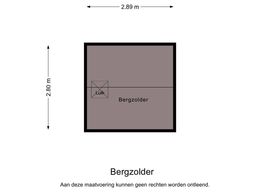 Bekijk plattegrond van Bergzolder van Boven Havendijk 10