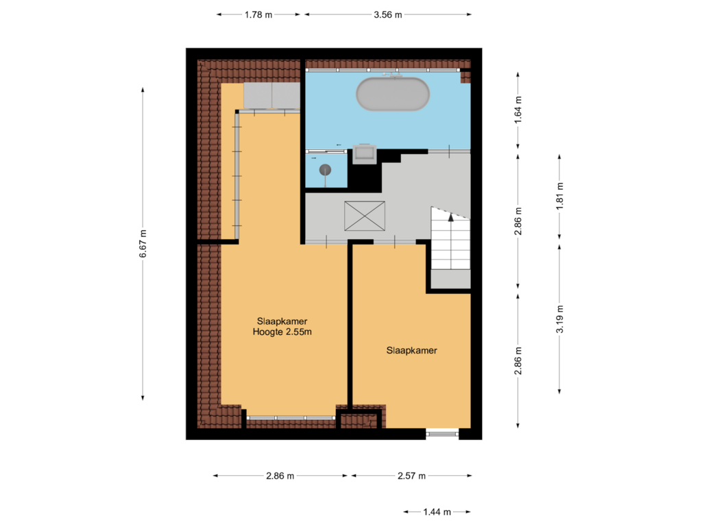 Bekijk plattegrond van 1e verdieping van Cruquiusstraat 1