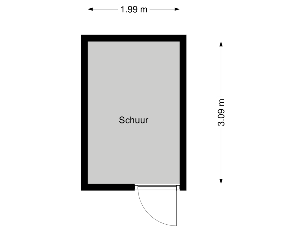 Bekijk plattegrond van Schuur van Cruquiusstraat 1