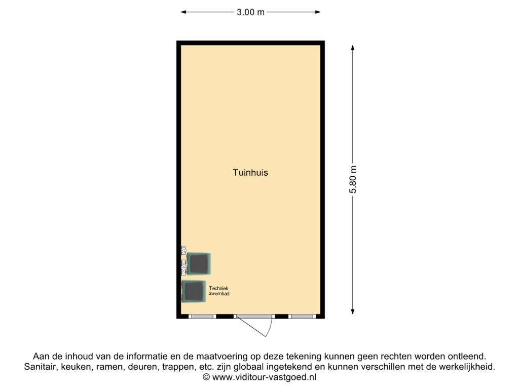 Bekijk plattegrond van Tuinhuis van Rietgoorsestraat 104